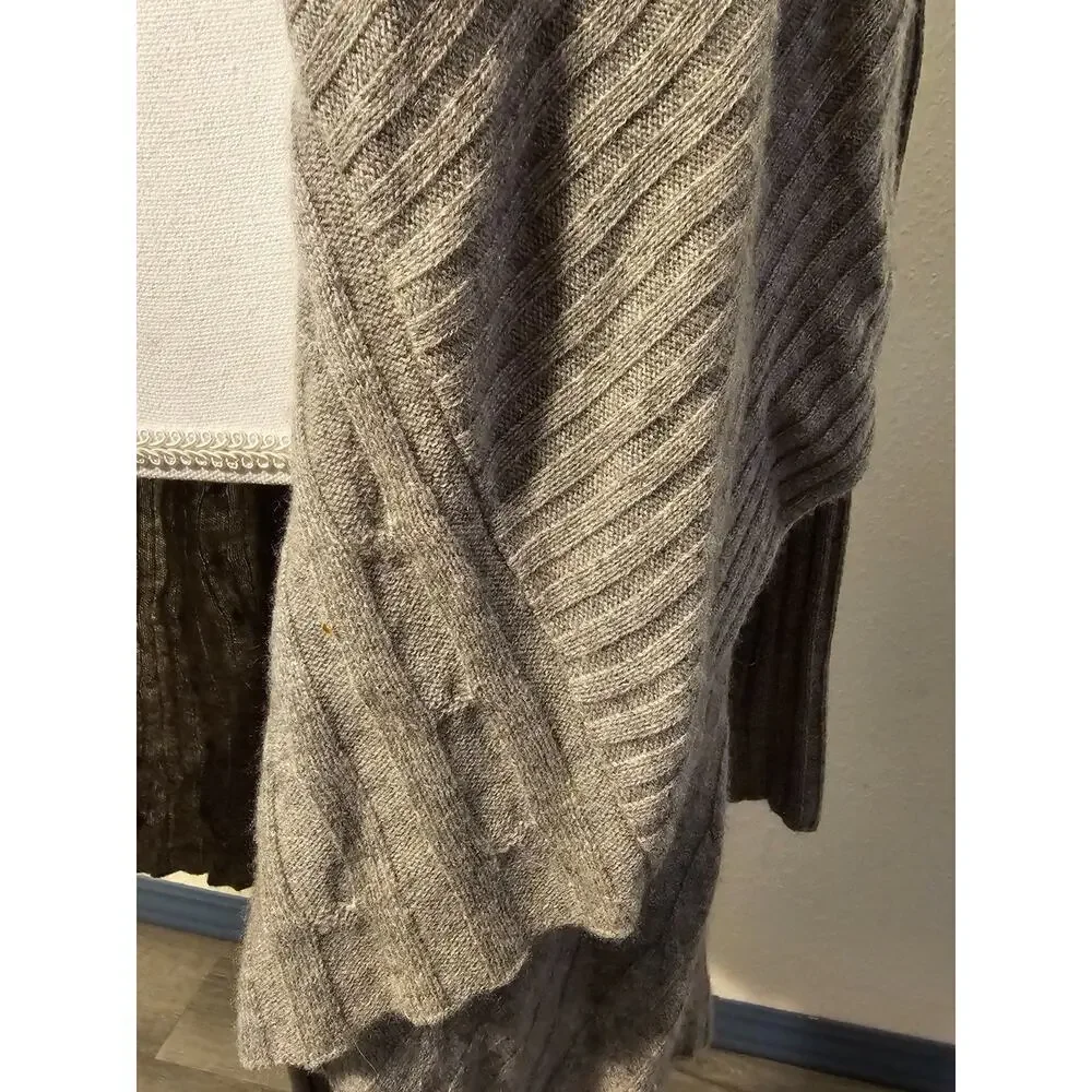 Autumn Cashmere Womens Open Front Cashmere Knit Cardigan Sweater‎ Gray S